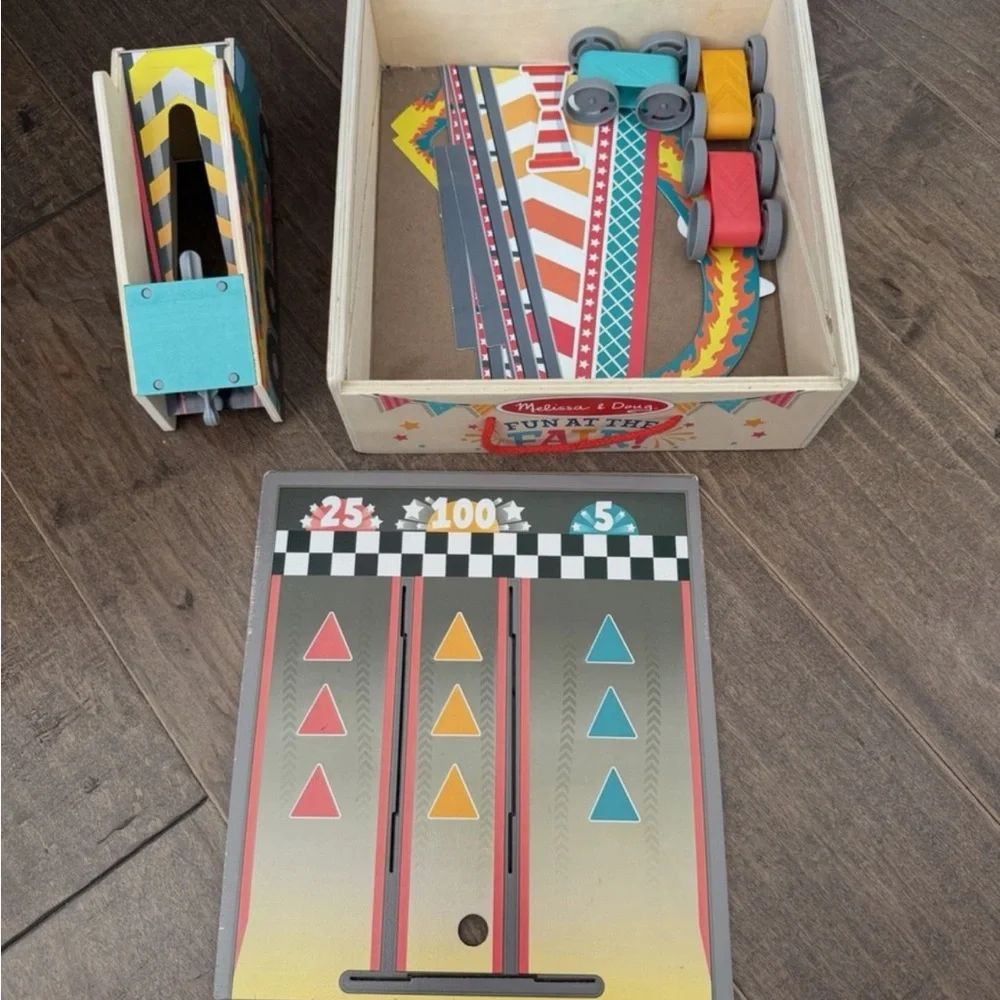 Melissa and Doug Fun At The Fair’ Ring of Fire Wooden Stunt Car Toy
